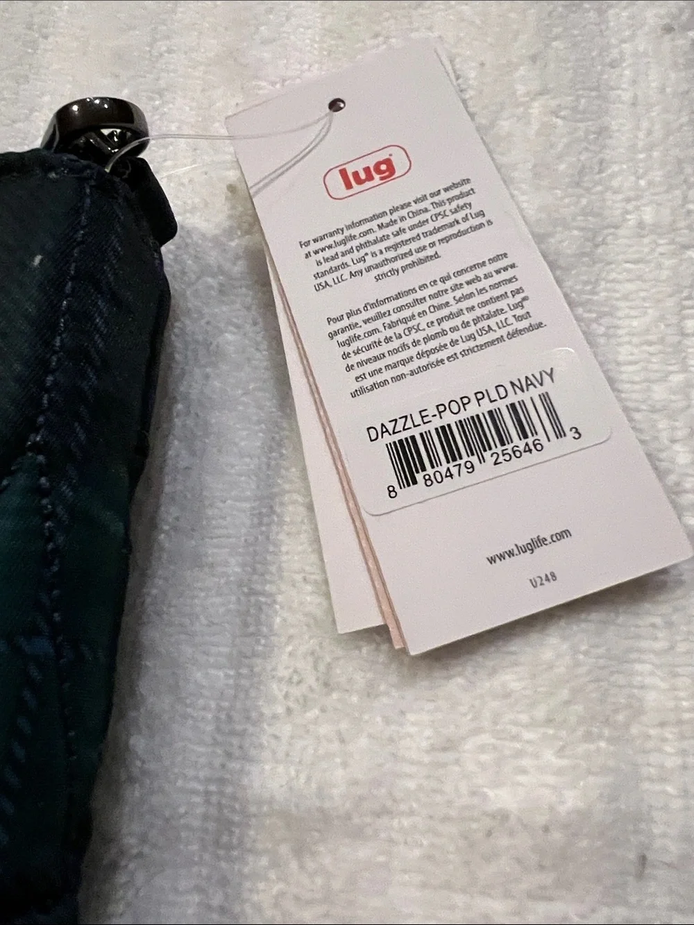 Lug Dazzle Crossbody in Pop Plaid Navy NWT